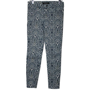 Women's Liverpool Abby Skinny Jean Blue White Leopard Skinny Jeans Size 27 / 4